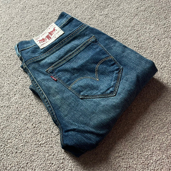 LEVIS 506 JEANS Mens W 30 L 34 vintage blue denim red tab regular fit A55