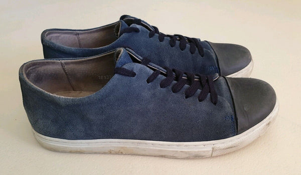 MENS DUNE TRAINERS SHOES Mens UK 8 EU 42 Blue Suede Leather RRP £75