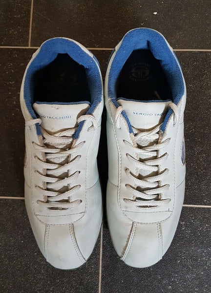 VINTAGE SERGIO TACCHINI TRAINERS Womens UK 5.5 EU 38.5 Star 1980s Grey Leather