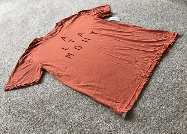 ALTAMONT T SHIRT Mens S Orange Big Logo Rrp £25 Bnwt