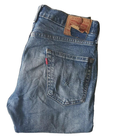 LEVIS 511 JEANS Mens W 32 L 31 Vintage Blue Denim Red Tab Skinny Fit (94)