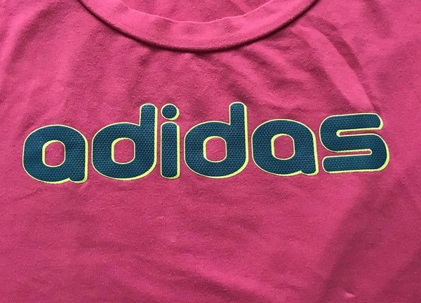 Womens ADIDAS Tshirt T Shirt Pink UK S