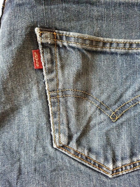 LEVIS 511 JEANS W 30 L 30 Vintage Classic Fit Blue Denim Red Tab (52)