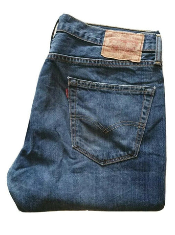 LEVIS 505 JEANS W 36 L 32 VINTAGE BLUE DENIM RED TAB CLASSIC FIT (19)