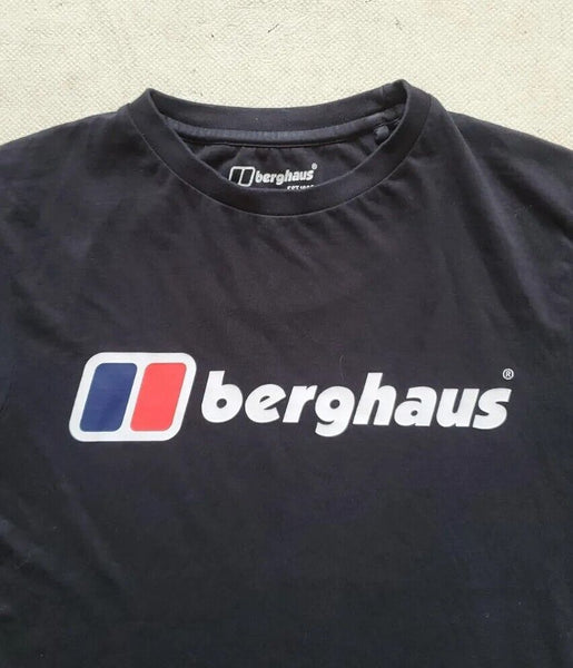 Berghaus T-Shirt Mens S Black Big Logo Only Worn Once - Was £40