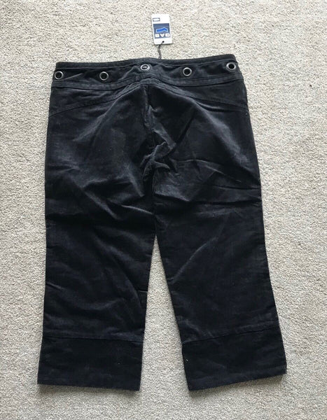 GAS JEANS CROPPED BLAZED PANTS BLACK Size 27 Waist 19 Leg RRP £80