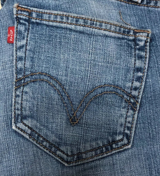 LEVIS 529 JEANS Womens W 28 L 26 Curvy Boot Cut Blue Denim Red Tab No 428