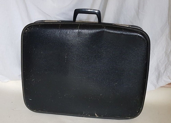 VINTAGE SUITCASE Black Crown Made In UK 1950's Small Size