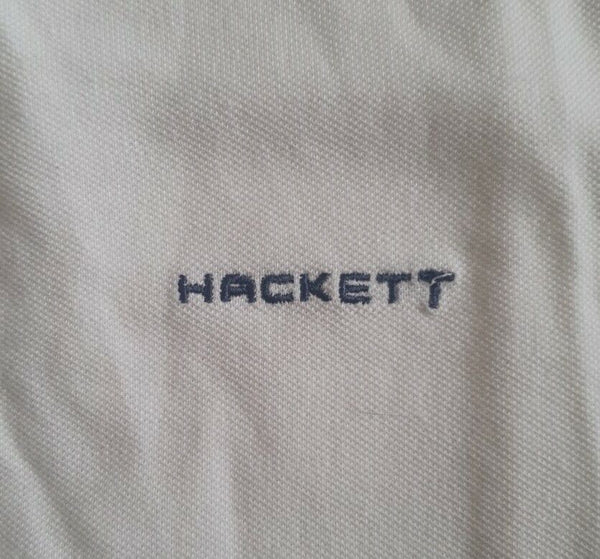 HACKETT POLO SHIRT Mens M White Golf New With Tags