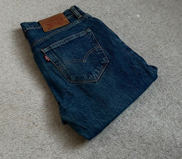 LEVIS 520 JEANS Mens W 28 L 32 vintage blue denim red tab slim fit A68