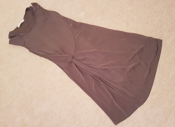 KAREN MILLEN DRESS Womens UK 10 Mink Twist Waist Was £210