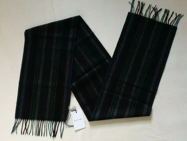 PAUL SMITH SCARF SIGNATURE STRIPES PURE LAMBSWOOL BNWT MADE in UK RRP £140