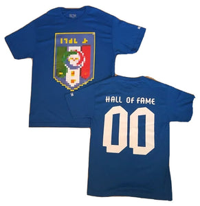 ITALY FOOTBALL SHIRT Mens L Hall Of Fame FIFA World Cup Blue