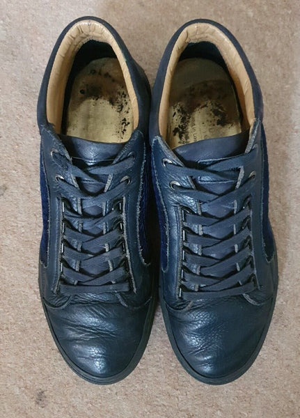 ANDROID HOMME TRAINERS Mens UK 9 EU 43 Propulsion Blue Velvet Leather RRP £230