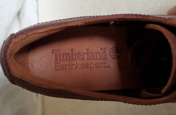 TIMBERLAND STRATHAM SHOES Womens UK 7 EU 40 Brown Leather Lace Up High Heels