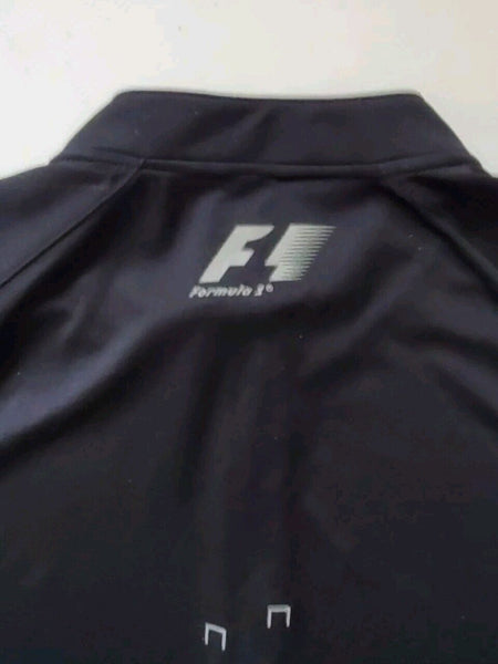 F1 Formula 1T Shirt Tshirt Mens XXL Quarter Zip Black Silver Official Merch