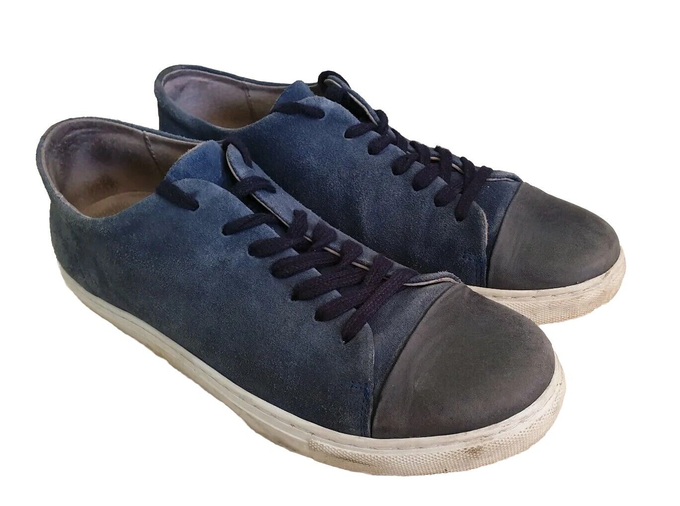 MENS DUNE TRAINERS SHOES Mens UK 8 EU 42 Blue Suede Leather RRP £75