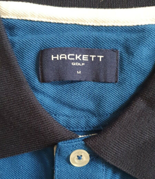 HACKETT Polo Shirt Mens M Atlantic Blue Golf Brand New With Tags
