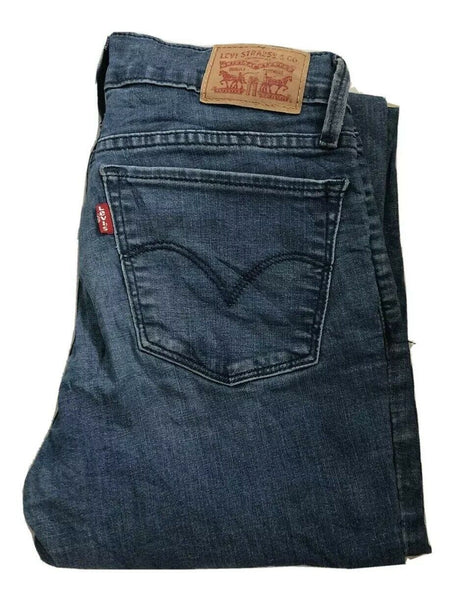 LEVIS 710 JEANS Womens W 26 L 32 BLUE DENIM SUPER SKINNY FIT (556)