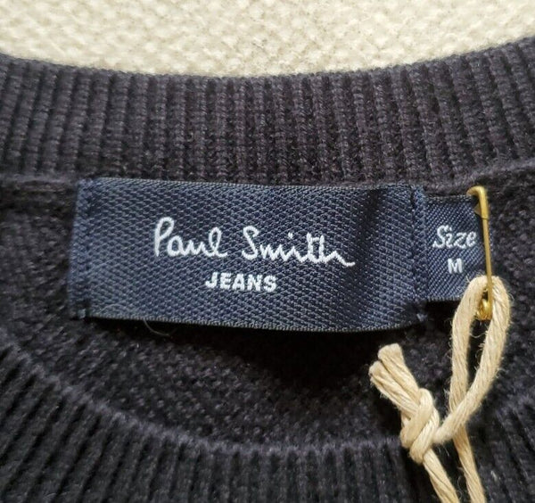 PAUL SMITH JUMPER Sweater Mens M Blue Black Wool Blend BNWT Rrp £159