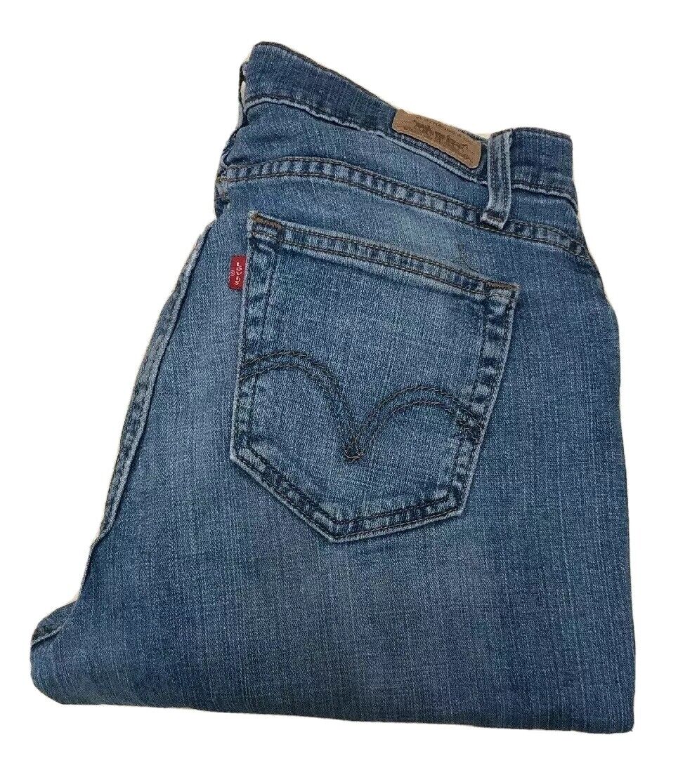 LEVIS 529 JEANS Womens W 28 L 26 Curvy Boot Cut Blue Denim Red Tab No 428