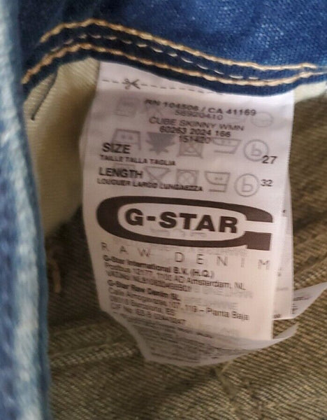 Womens G-STAR RAW Jeans Cube Skinny 27 x 32  Slim Denim No  10