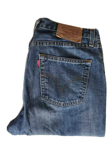 LEVIS 751 JEANS Mens W 32 L 29 VINTAGE BLUE DENIM RED TAB CLASSIC FIT (209)