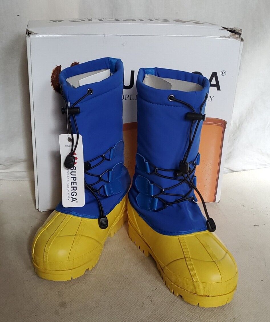 SUPERGA ALPINA BOOTS Royal Yellow Womens Uk 5 Eu 38 Waterproof Rrp 16 Save The Robot