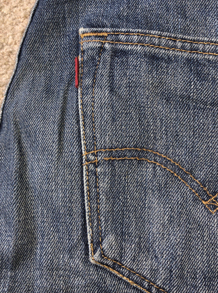 Vintage LEVIS 501 Jeans Mens W 34 L 32 Blue Denim Red Tab No. 1216
