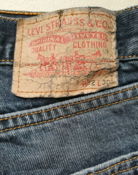 LEVIS 751 Jeans W 34 L 29 Vintage Regular Fit Blue Denim Red Tab (3)