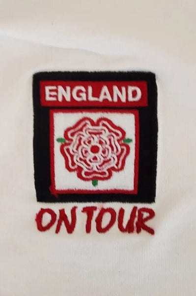 ENGLAND ON TOUR Rugby Shirt Mens XXL 2011 Championship White Long Sleeved