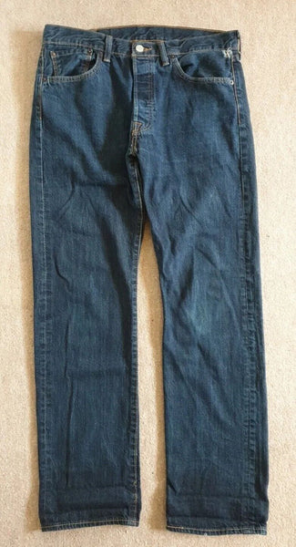 LEVIS 501 JEANS Men’s W 32 L 30 VINTAGE Blue Denim Red Tab Straight Fit B23