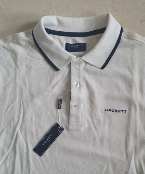 HACKETT POLO SHIRT Mens M White Golf New With Tags