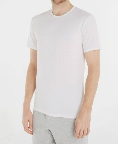 CALVIN KLEIN Tshirt x 2 Pack Mens S White Egyptian Cotton Flex Fit Rrp £45