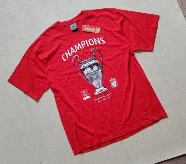 LIVERPOOL LFC Champions League Vintage 2005 Istanbul Final T Sirt Mens XL BNWT