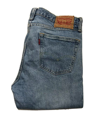 LEVIS 511 JEANS Womens W 32 L 30 BLUE DENIM STRAIGHT FIT (709)