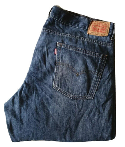 LEVIS 550 JEANS W 40 L 29 Vintage Relaxed Fit Blue Denim Red Tab (68)