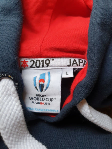 England Rugby Hoodie 2019 World Cup Japan Blue Mens L