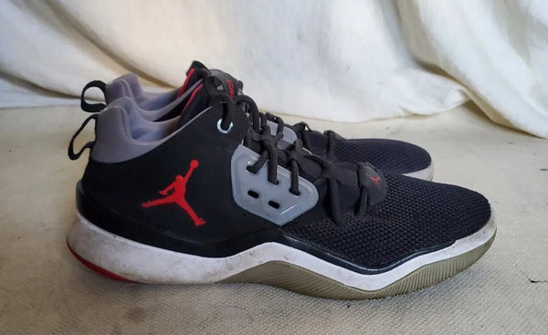 JORDAN DNA Trainers Sneakers Mens UK 8 EU 42.5 Black Gym Red Cement Grey