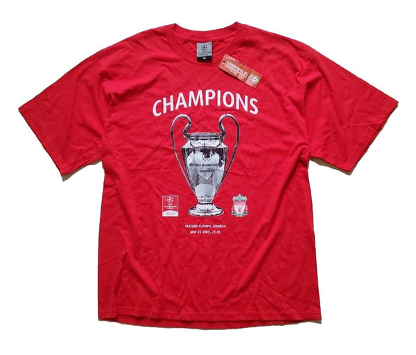 LIVERPOOL LFC Champions League Vintage 2005 Istanbul Final T Sirt Mens XL BNWT