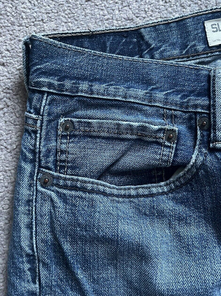 LEVIS 514 JEANS Mens W 32 L 32  vintage blue denim red tab regular fit A73