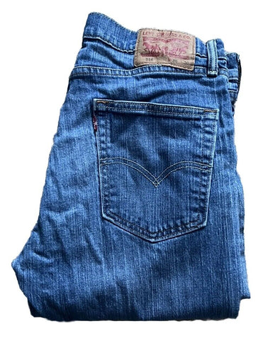 LEVIS 514 JEANS Mens W 36 L 30 vintage blue denim red tab regular fit A74