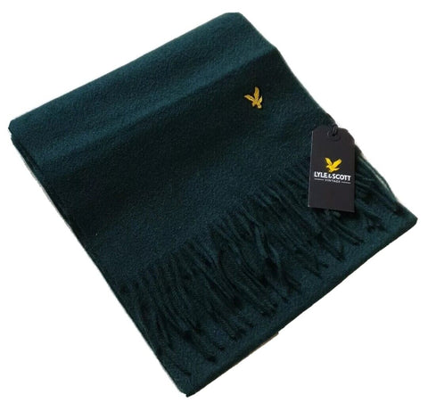 LYLE SCOTT Scarf Lambswool Jade Green Rrp £75