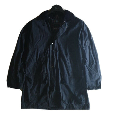 BRITISH CLOTHING Co Wax Jacket Coat Mens M Blue Vintage Made In UK (65)