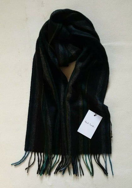 PAUL SMITH SCARF SIGNATURE STRIPES PURE LAMBSWOOL BNWT MADE in UK RRP £140